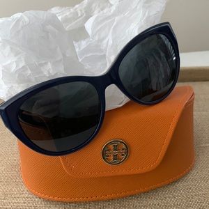 Tory Burch Navy Cat Eye Sunglasses
